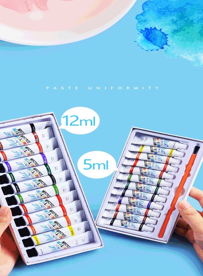 EONWISE Watercolour Paint Set of 24 Pcs for beginner primary school students with children washable water (12-ml) (Watercolour Paint Set of 24) - Image 5